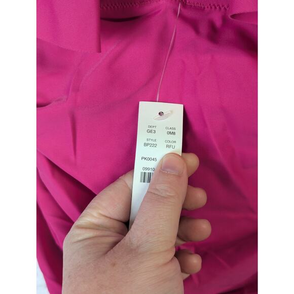 NWT J Crew Ruffle One Piece Swimsuit Womens 6 Hot Pink Barbie Girly Feminine - Picture 4 of 4